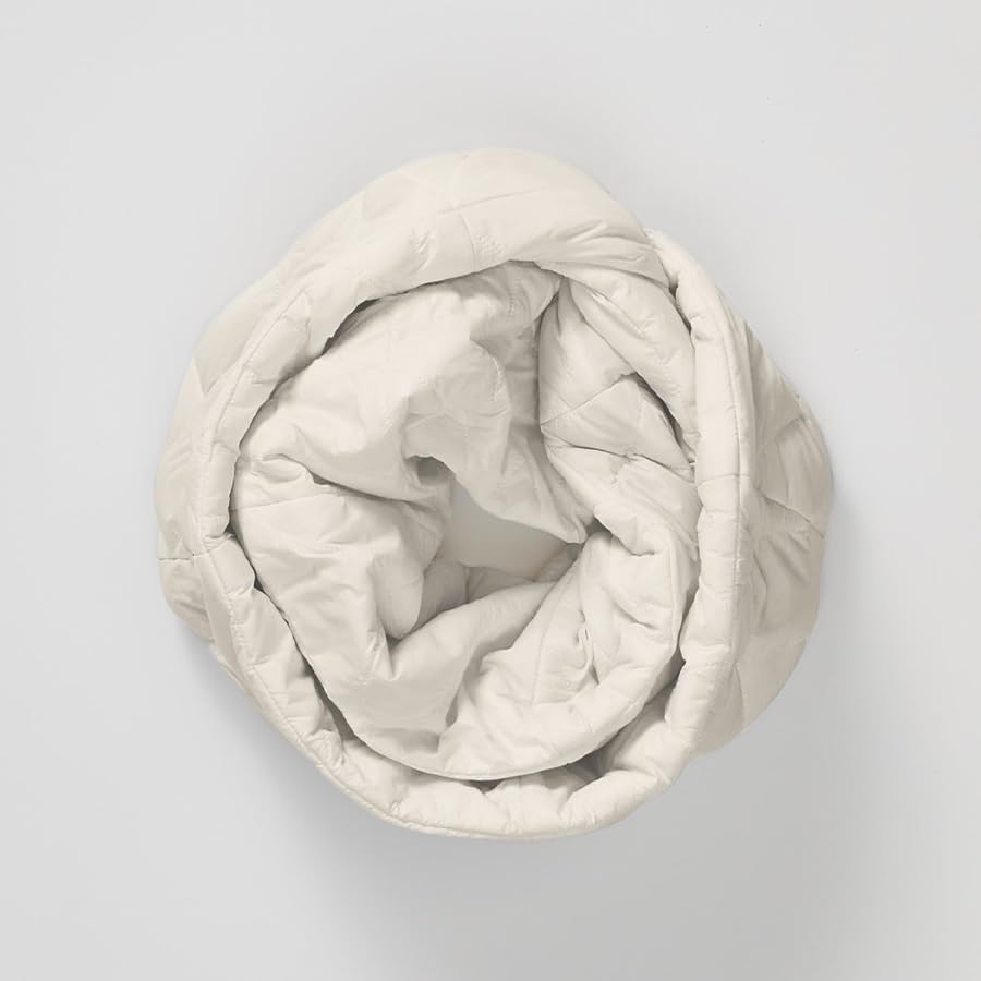 Weighted Infinity Scarf, 3 lb Sensory Shoulder Wrap for Everyday Comfort - color: Natural
