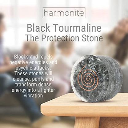 4 Meditation Crystals and Healing Stones. Relaxation Gift Set. Black Tourmaline, Green Aventurine, Selenite and Amazonite Crystal Stress Relief, Self Care Healing Crystals