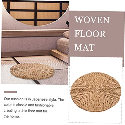 Thickened Woven Yoga Meditation Cushion Floor Pad for Outdoor Picnic Home Use Natural Material Thick Sitting Mat