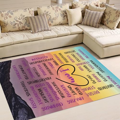 Chakra Area Rug, Meditation & Yoga Carpet for Living Room, Bedroom Mandalas Boho Style Non-Slip Machine Washable Rugs for Women Adults Yoga Lovers Bohemian Floor Mat Office Decor (YOGA-DS02) - color: Yoga-ds02