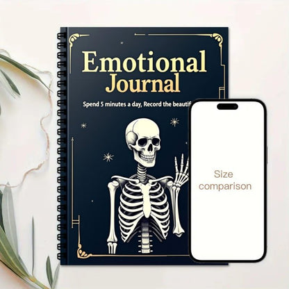 100 Pages Mental Health Journal for Women Men, A5 Guided Self Care & Emotional Diary with Mood Tracker & Feelings Log for Psychologh Gifts, Black - color: Black-A