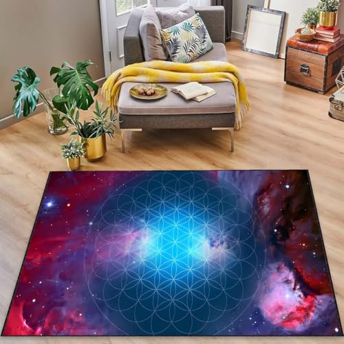Sacred Geometry Rug, Meditation Rug, Flower of Life Rug, Spiritual Rug, Floor Rug, Sacred Geometry Decor Rug,Flower of Life, Flower Yoga Rug