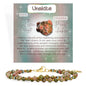 Farfume Beaded Bracelets for Women, Chakra Crystal 4mm Beads Gemstone Natural Stone Bead Spiritual Jewelry Gifts for Women - color: Mottled Green and Pink Unakite-Balance