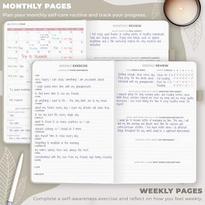 Clever Fox Self-Care Journal – Daily Reflection Notebook – Mental Health & Personal Development Planner, Meditation & Mood Log, A5 (Foggy Alps) - color: Foggy Alps, size: A5 (5.8'' x 8.3'')