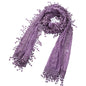 Cindy and Wendy Lightweight Soft Leaf Lace Fringes Scarf Bridal Veils shawl for Women - color: Light Purple-2