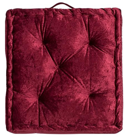 SAFAVIEH Home Collection Belia Burgundy 18-inch Square Floor Pillow with Insert - color: Burgundy, size: 18 x 18-Inch