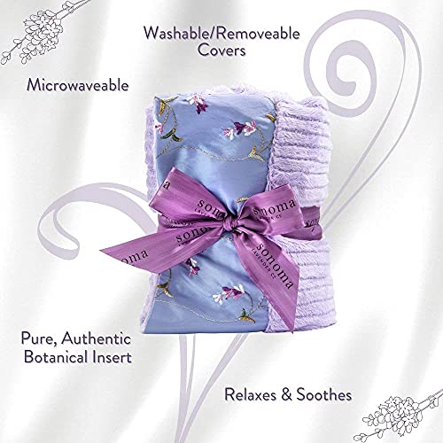Sonoma Lavender Heat Wrap - Embroidered Lavender