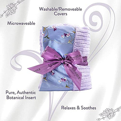 Sonoma Lavender Heat Wrap - Embroidered Lavender