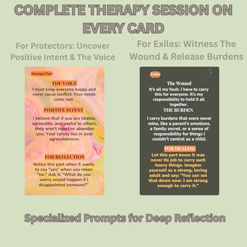 The IFS Deck: 53 Internal Family Systems Therapy Cards for Parts Work, Shadow Work & Self-Awareness – Mindfulness & Journaling Prompts for Emotional Healing and Personal Growth