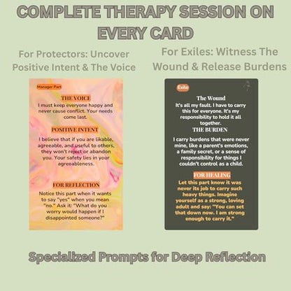 The IFS Deck: 53 Internal Family Systems Therapy Cards for Parts Work, Shadow Work & Self-Awareness – Mindfulness & Journaling Prompts for Emotional Healing and Personal Growth