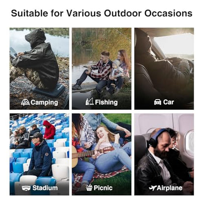 ONETIGRIS Inflatable Seat Cushion - Lightweight & Waterproof Inflatable Camping Seat Cushion Travel Cushion Stadium Seat Office Chair Car Pad
