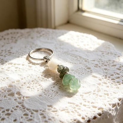 Healing Crystal Keychain Gift for New Beginnings Calming Anxiety Luck Protection Natural Gemstone Keychain for Women - color: For Your Next Chapter