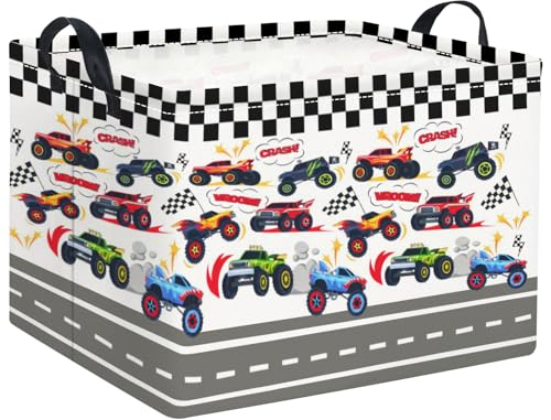 Rectangular Kids Basket Baby Girl Basket Fabric Storage Bin Organizer Box Room Decor(Racing Car) - color: Racing Car