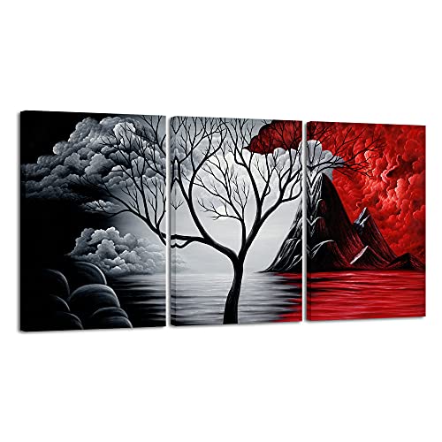 Wieco Art Canvas Wall Art Abstract Pictures for Wall Decor Canvas Prints of Abstract Paintings for Living Room Decor 3 Panels Artwork Sets for Home Decor Office Decorations - size: 16x24inchx3pcs
