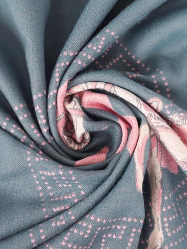 Women's Reversible Pashmina Shawl Wrap for Women Big Scarf Holiday Gifts - color: 09-indigo-pink