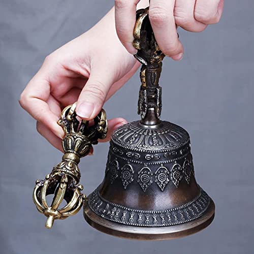 Hand Bell,Buddhist Meditation Bell Handmade Bronze Bell, Meditation Bell For Sound Healing And Yoga
