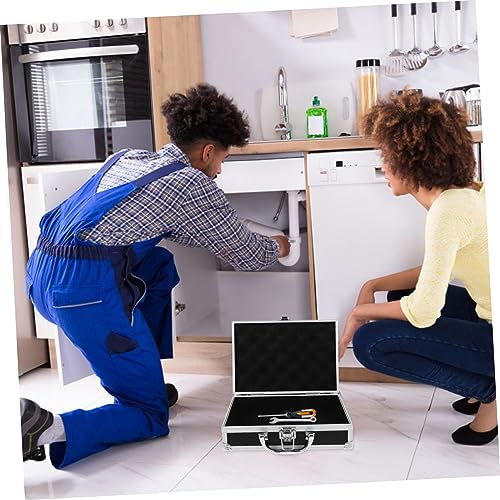 Toddmomy Aluminum Carrying Case Hard Storage Suitcase Aluminum Storage Box Tool Case for Men Capacity Locking Hard Briefcases for Men for Fishing