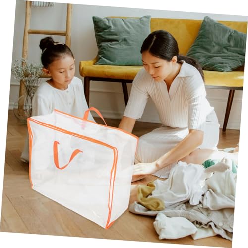 LIOOBO Heavy Duty Closets Storage Bag Quilt Organizer Large Travel Bag Zipper Window