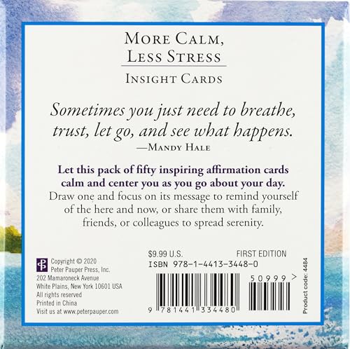 More Calm, Less Stress Insight Cards (Deck of 50 Relaxation Cards)