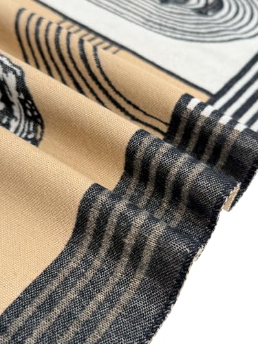 Women's Reversible Pashmina Shawl Wrap for Women Big Scarf Holiday Gifts - color: Bronze-white