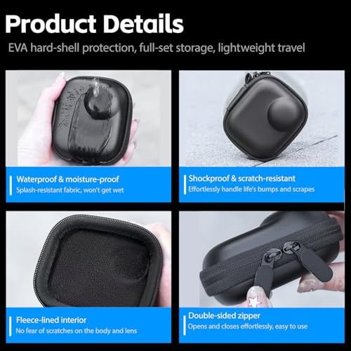 Osmo Nano Accessories Kit, Mini Carrying Case for DJI Osmo Nano/Xtra Atto, With 2pcs Silicone Lens Cap, Lens Screen Protectors (4 Pack) PU Portable Storage Bag for DJI Nano Camera - style: For Dji Osmo Nano / Xtra Atto