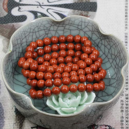 Keleny Gem Semi Precious Gemstones 8mm Natural Stone Round Beads Crystal Stretch Bracelets 7 Inch Unisex - color: 8mm A Grade Red Jasper