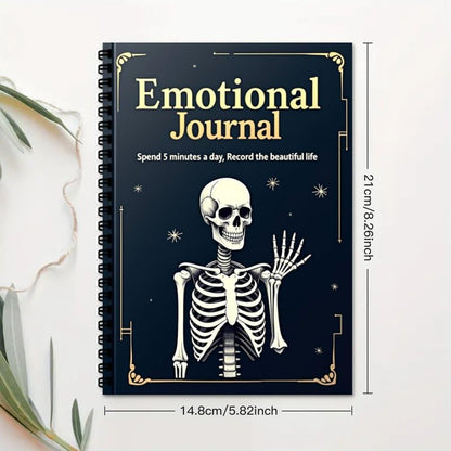 100 Pages Mental Health Journal for Women Men, A5 Guided Self Care & Emotional Diary with Mood Tracker & Feelings Log for Psychologh Gifts, Black - color: Black-A