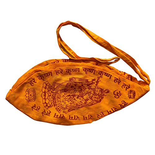 NAISHA Original Gaumukhi Japa Mala Bag Bead Mala/Necklace,Handmade Religious Japa/Meditation Mala/Vashikaran Attraction and Devi Siddhi 108 beads - color: Basil Mala + Bag, style: Basil Mala + Bag