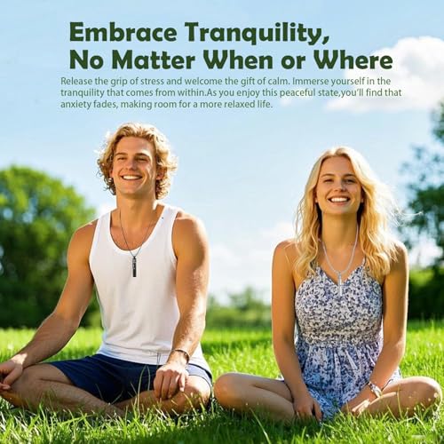 Stainless Steel Mindfulness Breathing Necklace for Anxiety Original Upgrades Breathlink with Essential Oil Diffuser Multifunctional Jewelry