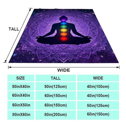 Fleece Blanket Twin Size Blanket Throw Soft Flannel Blanket, Compatible with Seven Chakra Bohemian Mandala Mushroom Yoga Meditation Boho Art, Fuzzy Plush Blanket for Couch Sofa Bed All Seasons - color: Pattern (3), size: 80"x60"