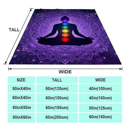 Fleece Blanket Twin Size Blanket Throw Soft Flannel Blanket, Compatible with Seven Chakra Bohemian Mandala Mushroom Yoga Meditation Boho Art, Fuzzy Plush Blanket for Couch Sofa Bed All Seasons - color: Pattern (3), size: 80"x60"