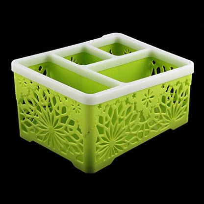 Ruilogod Hollow Out Flower Pattern 4 Slots Sundries Storage Organizer Holder (id: 335 a2b 907 4c7 f9f