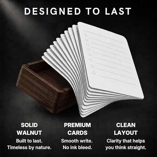 Undated Daily Productivity To Do List Cards - 60 To-Do List Cards, 10 Goal Setting Cards - Daily Checklist Cards and Note Pads - Simple and Effective Analog System