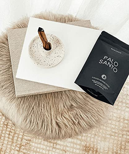 Bursera Palo Santo Sticks, Tree Planted with Every Order, 100% Natural, Ethical & Sustainable, 5-Pack Authentic Real Palo Santo Wood Incense Sticks from Peru for Aromatherapy, Smudging