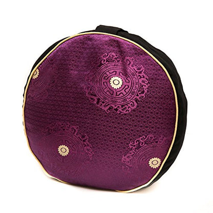 Zafu Meditation Yoga Buckwheat Filled Fair Trade Silk and Organic Cotton Pillow Cushion with Exclusive Premium Designs (Choose Your Design & Color)