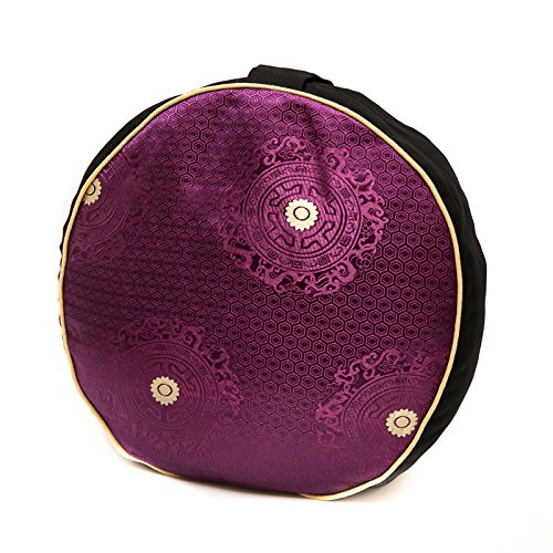 Zafu Meditation Yoga Buckwheat Filled Fair Trade Silk and Organic Cotton Pillow Cushion with Exclusive Premium Designs (Choose Your Design & Color)