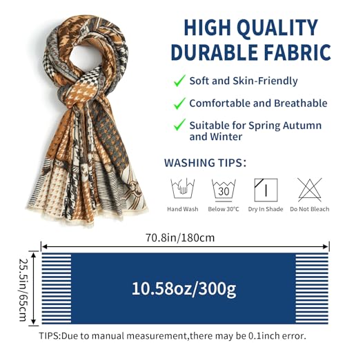 QIUTIMIY Pashmina Shawl Wraps for Womens Winter Scarf Reversible Pattern Designer Ladies Shawls and Wraps for Evening Dresses - color: Flower4-black Orange