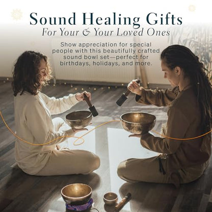 Tibetan Singing Bowl, Handcrafted Singing Bowl for Meditation, Prayer & Holistic Healing, Yoga Accessories, 11” Sound Bowl with Wooden Striker, Artisanal Pouch & Cushion - size: 11"