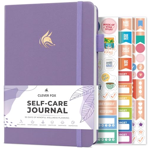Clever Fox Self-Care Journal – Daily Reflection Notebook – Mental Health & Personal Development Planner, Meditation & Mood Log, A5 (Lavender) - color: Lavender, size: A5 (5.8'' x 8.3'')
