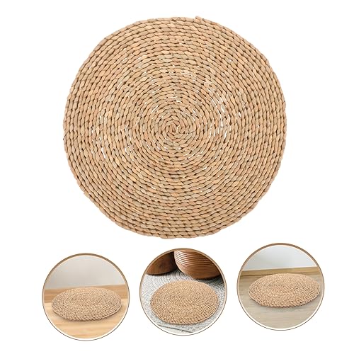 Mobestech Hand Woven Meditation Pillow Cushion for Yoga and Meditation Comfortable Woven Seating Mat for Home Design for Relaxation and Mindfulness