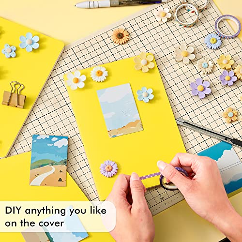 feela 8 Pack Soft Cover Journal Bulk, Notebooks College Ruled for Work, Lined Travel Journal for Women Men, Note Taking Notebook School Supplies Business Writing, 8.2” x 5.5”, A5, Lemon Yellow - color: 8 Lemon Yellow