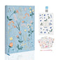 Journal for Women, Embroidered Linen Hardcover Notebook, A5 Journals for Writing & Sketching, Half Blank & Half Lined Journal, Aesthetic Writing Journal with Pen & 200+Stickers, Gift Set for Women - color: Sky Blue