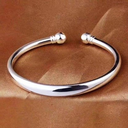 Handmade 925 Sterling Silver Bangle Bracelet Simple Silver/Gold Adjustable Cuff Bangles Durable Stainless Steel bracelet for Men &Women Daily Jewelry Gift for Anniversary Birthday Gift - color: Color 38