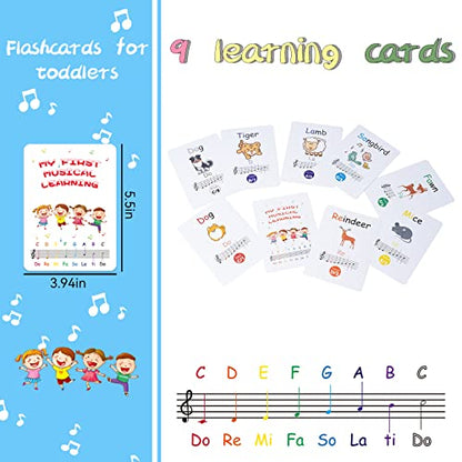 Hand Bells, 8 Note Musical Handbells Set with 17 Songbook Musical Toy Percussion Instrument for Toddlers Children Kids for Children's Day Family Activity School and Church (Upgraded Edition)