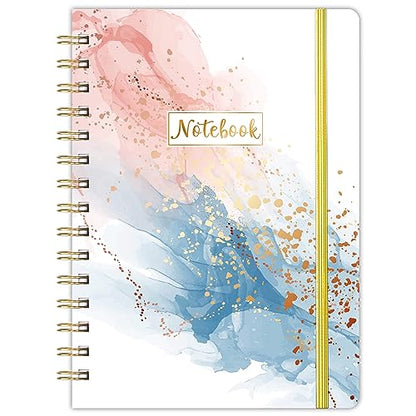 Ruled Notebook/Journal - Daily Planner with Premium Thick Paper, 6.2" X 8.4", Spiral Notebook/Journal, Banded with Waterproof Hardcover, Exquisite Inner Pocket for School, Office & Home - color: white-2