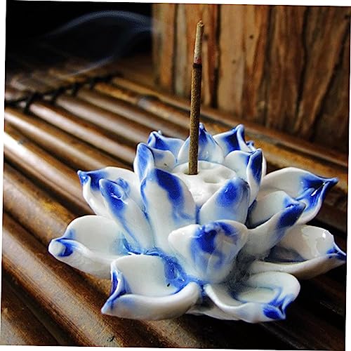 Levemolo Ceramic Lotus Table Ornament Unique Handmade Decoration for Home Office Craft for Desk Display Bookshelf Adornment Elegant Zen Design