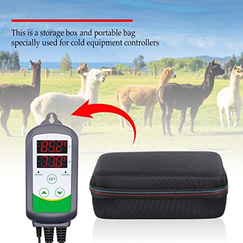 1Pc Portable Eva Pressure Storage Bag for Controllers Handheld Carry Case for Cold Equipment Lightweight Shockproof Design with Smooth Zipper Closure for Travel