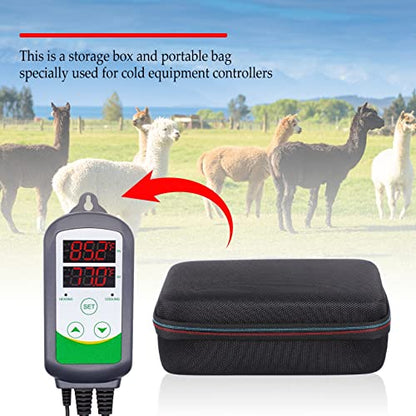 1Pc Portable Eva Pressure Storage Bag for Controllers Handheld Carry Case for Cold Equipment Lightweight Shockproof Design with Smooth Zipper Closure for Travel