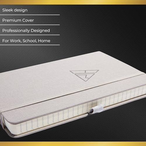 Realizations Journaling Notebooks with Pen Holder | Lined Notebook | 222 Pages Notebook Journal with 100 GSM Paper | Journal Notebooks for Work - color: Gray