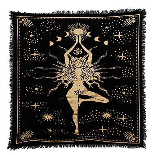 Indian Consigners Witchcraft Supplies Tarot Spread Alter Cloth Triple Altar - color: Black, size: 36" x 36" (Square)